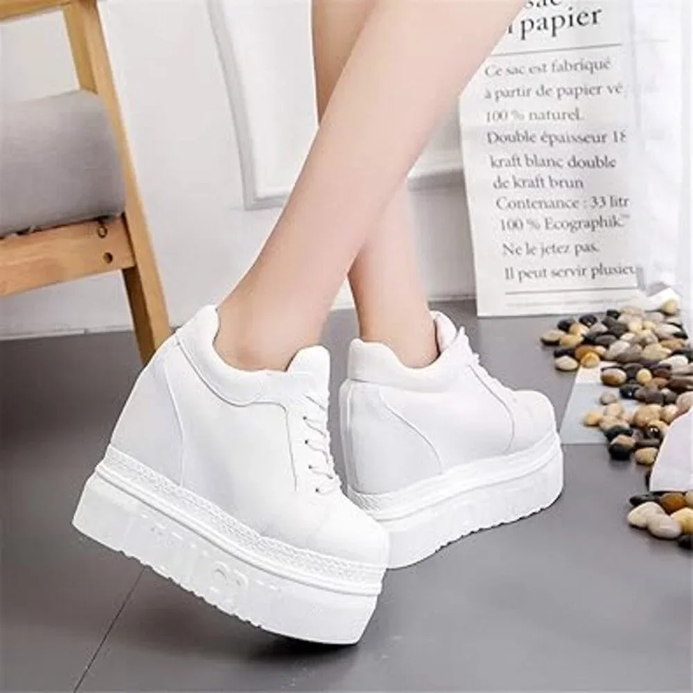 New Ace Shock Womens Size 7.5 White Canvas Hidden 5
